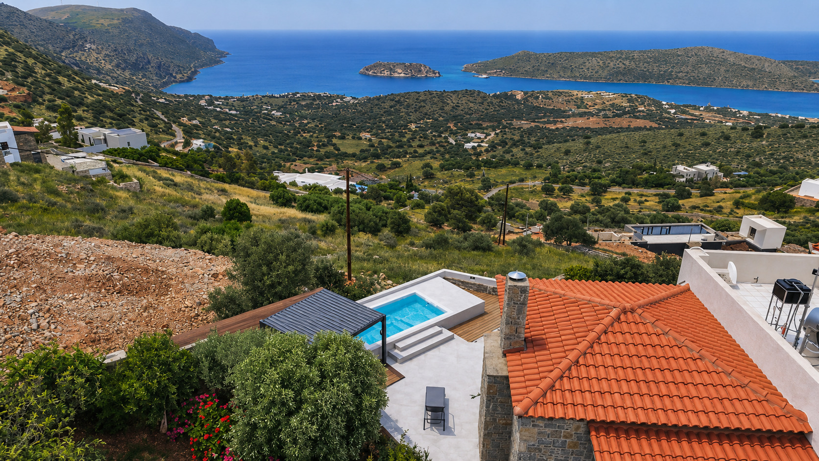 Aerial Spinalonga view
