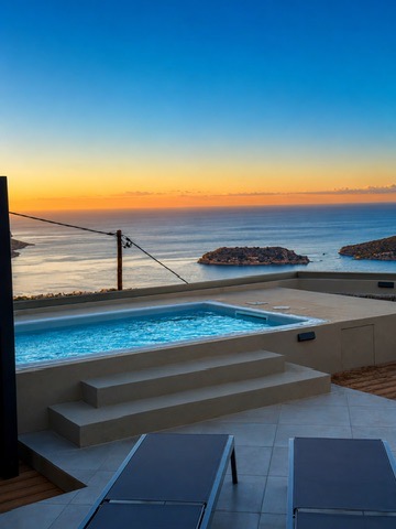 Jacuzzi at sunset